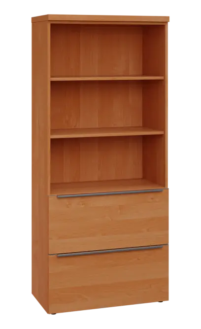 SIN 5 - 82ZN kancelářská skříň, 2-zásuvková/nika, 1820x800x400, olše jantar